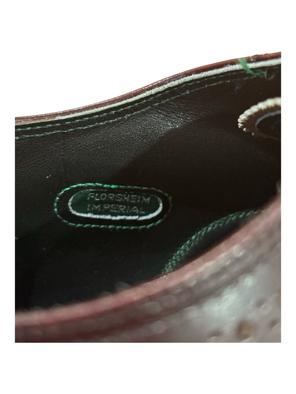 60s-70s FLORSHEIM ROYAL IMPERIAL OXBLOOD LEATHER WINGTIP SHOES W DUST COVER 13D - Picture 12 of 12
